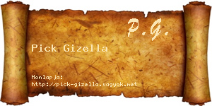 Pick Gizella névjegykártya