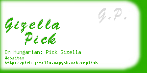gizella pick business card